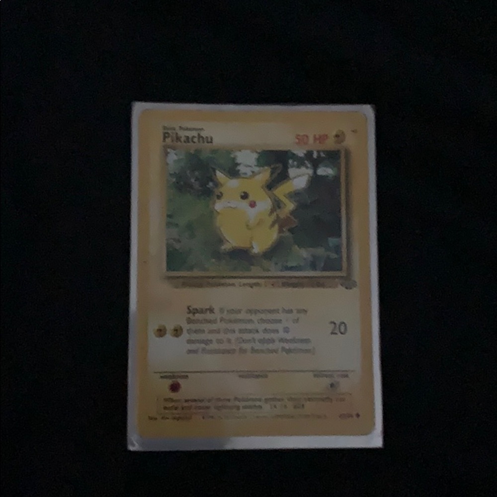 Extremely rare base set pikachu card